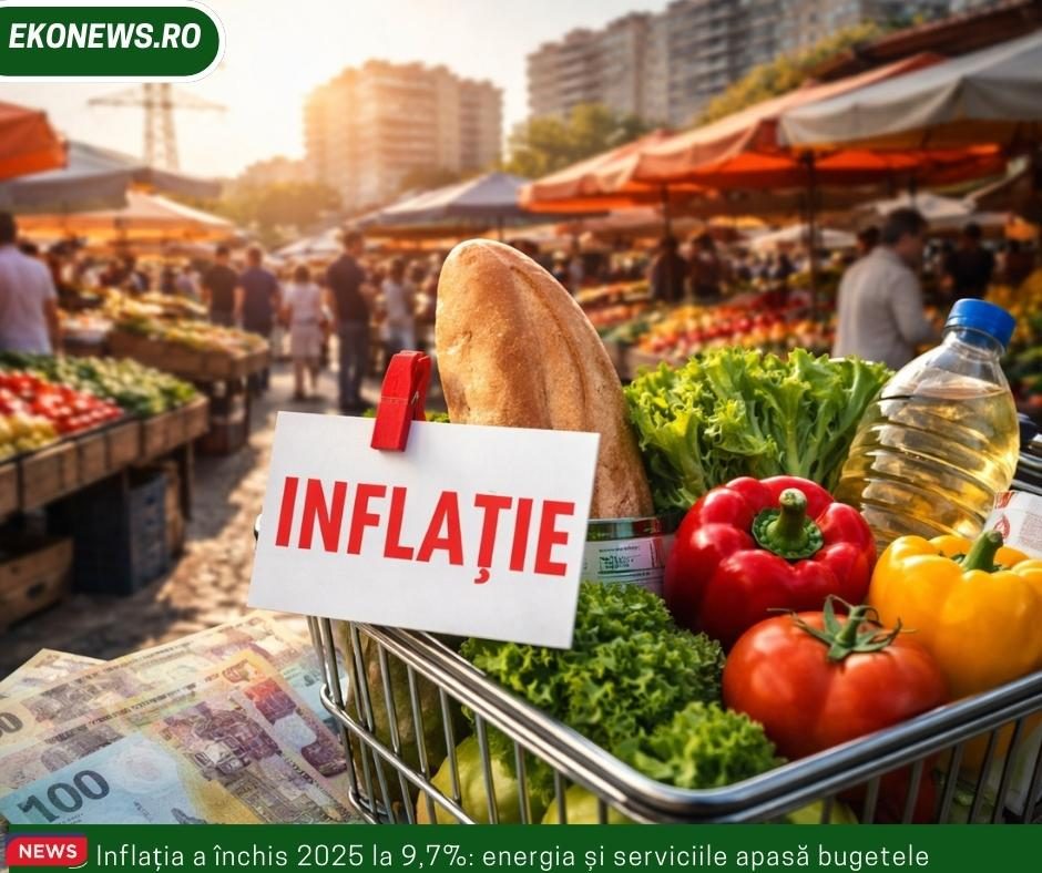 Inflația a închis 2025 la 9,7%: energia și serviciile apasă bugetele 5 Inflația a închis 2025 la 9,7%: energia și serviciile apasă bugetele